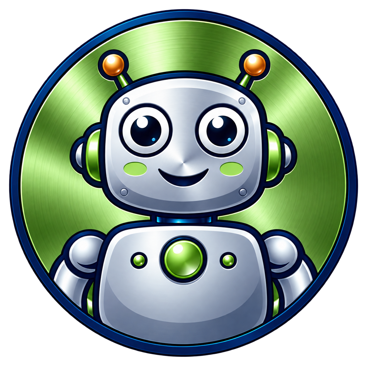 Neuro Buddy icon: a friendly green robot